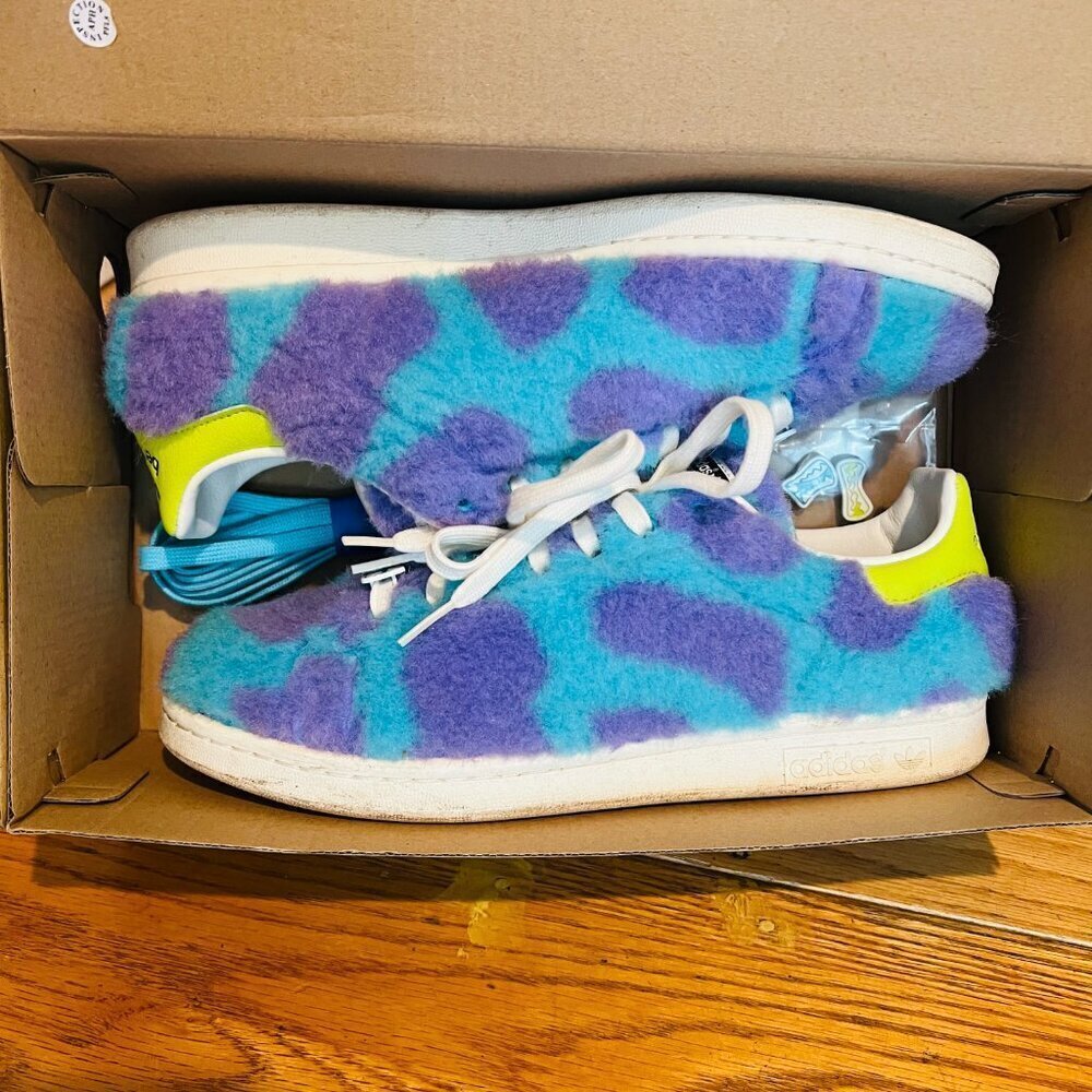 Adidas Stan Smith x Monsters Inc Mike Sulley Men’s Size 9 Custom GZ5990 - Picture 15 of 16